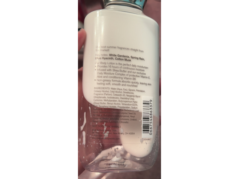 Bath & Body Works Fresh gardenia body lotion, Shea & Vitamin E, 8 fl oz/236 mL