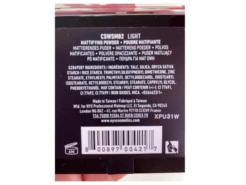 Nyx Professional Makeup Can't Stop Won't Stop Mattifying Powder, 02 Light, 0.21 oz/6 g