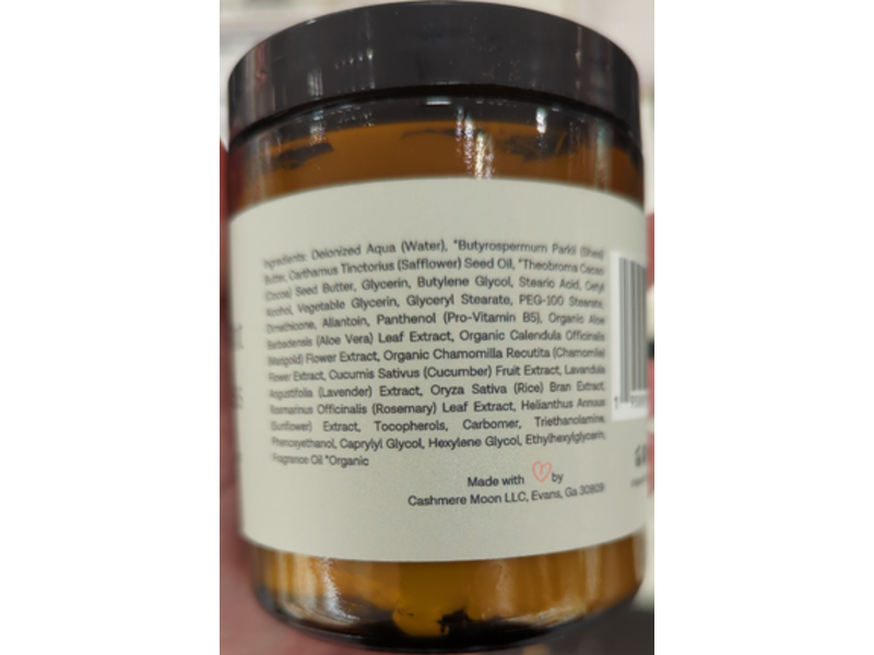 Cashmere Moon Whipped Body Cream, Peppermint, Eucalyptus, 8 oz/236 mL