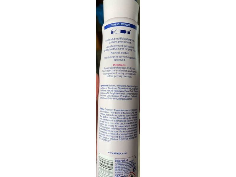 Nivea Deodorant Spray, Pearl & Beauty, 250 mL