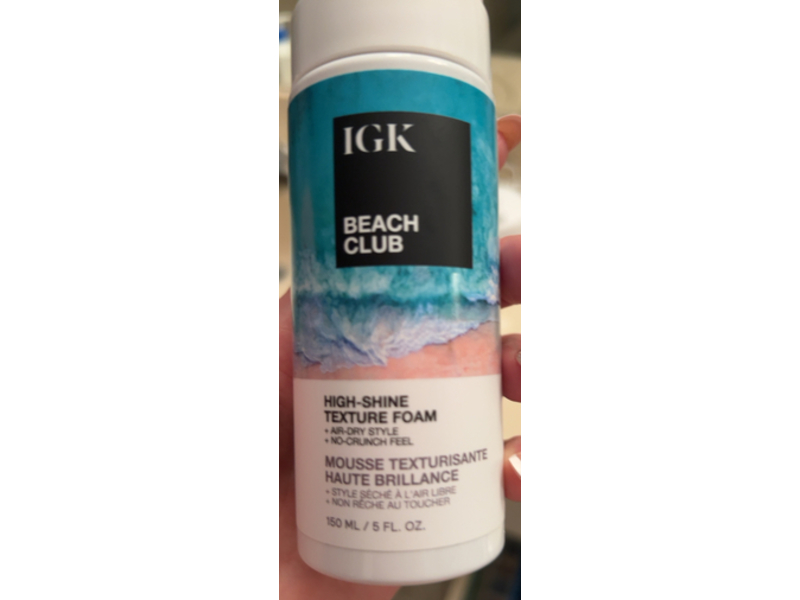 Igk Beach Club High-Shine Texture Foam, 5 fl oz/150 mL