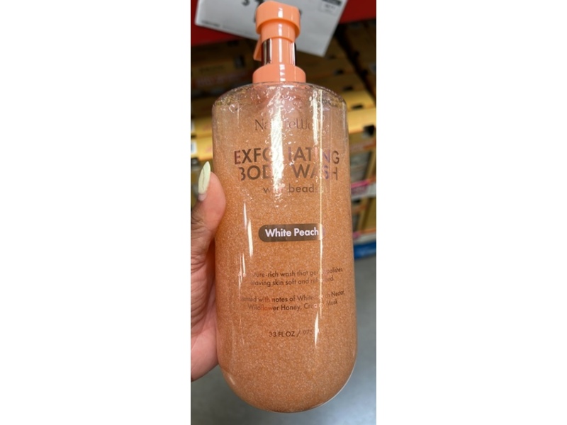NatureWell Exfoliating Body Wash, White Peach, 33 fl oz/975 mL