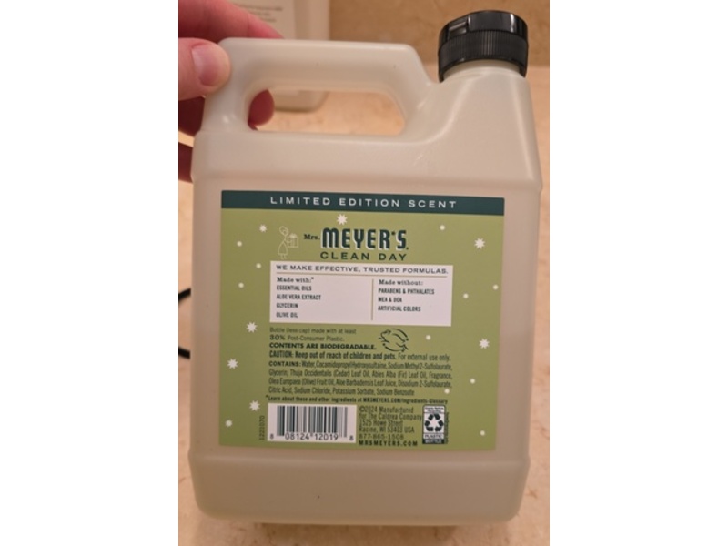Mrs. Meyer's Clean Day Hand Soap Refill, Iowa Pine Scent, 33 fl oz/975 mL