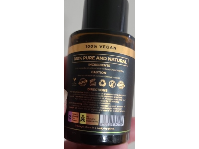 The Organic Forest Grapeseed Oil, 1 fl oz/30 mL