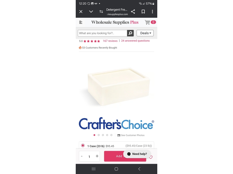 Crafter's Choice Detergent Free Three Butter Soap