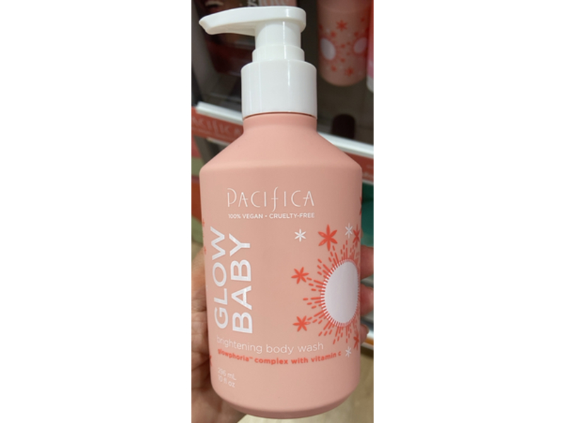 Pacifica Beauty Glow Baby Brightening Body Wash, Glowphoria Complex Vitamin C, 10 fl oz/296 mL