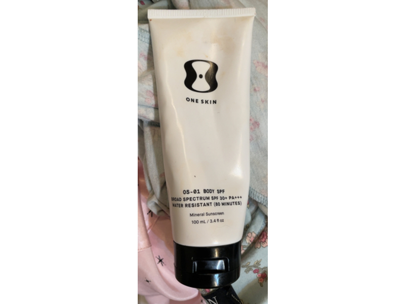 One Skin 0S-01 Mineral Body Sunscreen, SPF30+ PA+++, 3.4 fl oz/100 mL