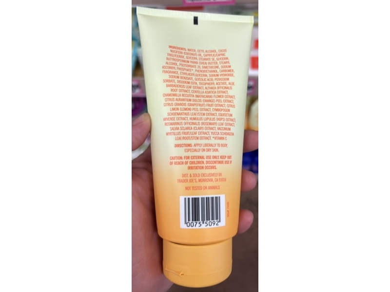 Trader Joe's Firming Body Butter, Vitamin C + Glycolic Acid, 8 oz/227 g
