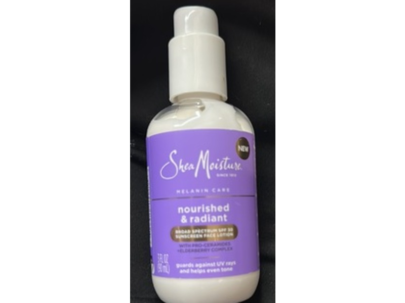 SheaMoisture Nourished & Radiant Facial Sunscreen Lotion, SPF 30, 3 fl oz/90 mL