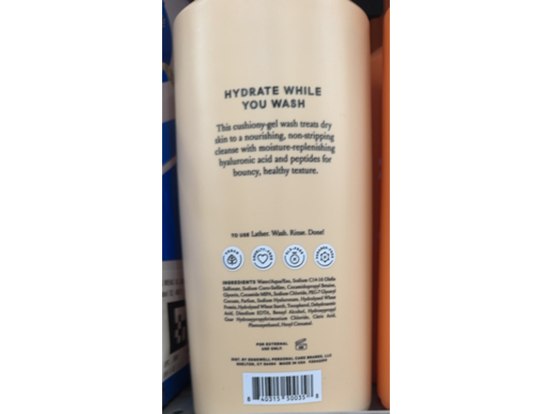 Billie Bounce Hydrating Body Wash, Hyaluronic Acid & Peptides, 18 fl oz