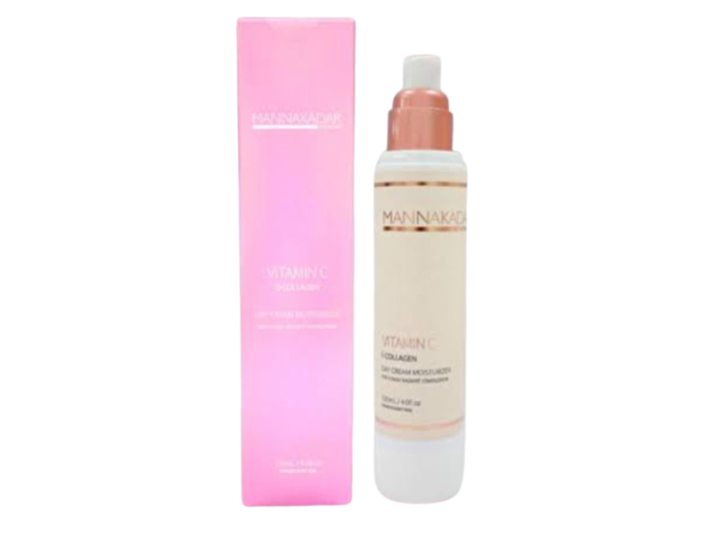 Manna Kadar Day Cream Moisturizer, Vitamin C & Collagen, 4.0 fl oz/120 mL