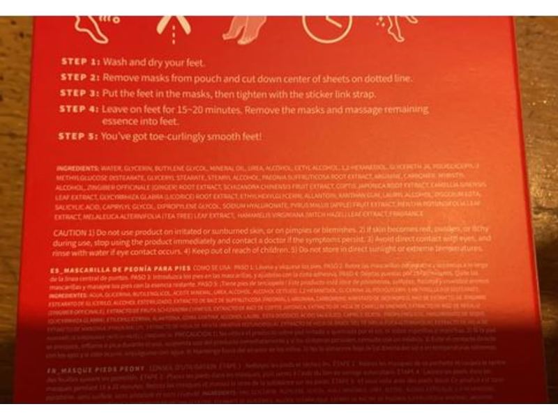 Soon Peony Foot Mask, 5 Count