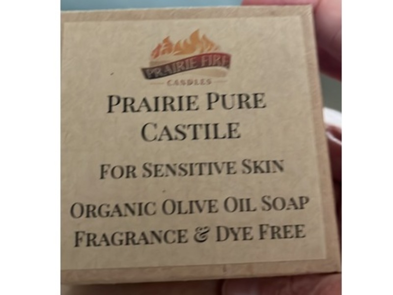 Prairie Fire Candles Organic Olive Oil Soap, 4.25 oz/121 g, Pack Of 3.