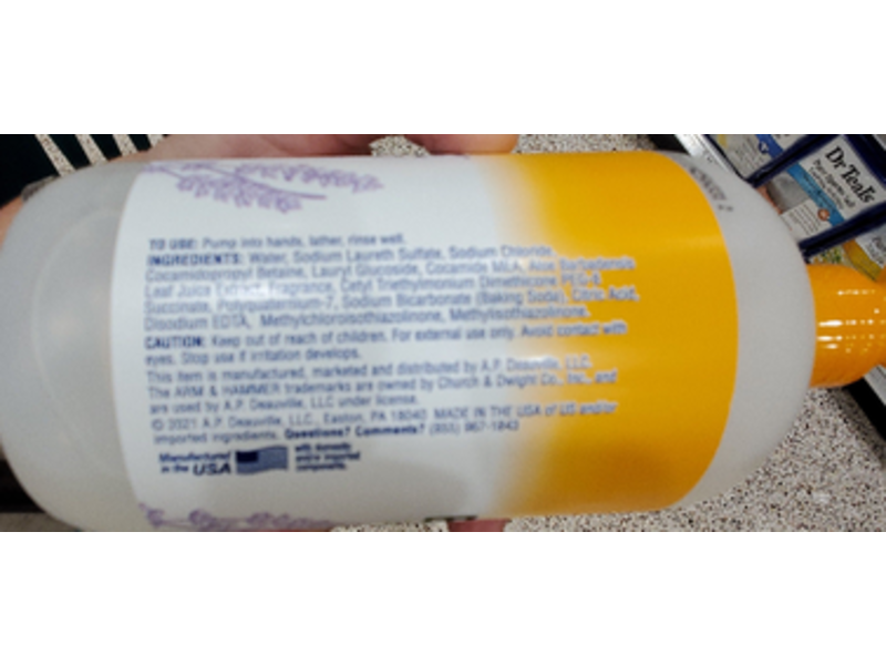 Arm & Hammer Essentials Liquid Hand Soap, Lavendar Vanilla, 14 fl oz/414 mL