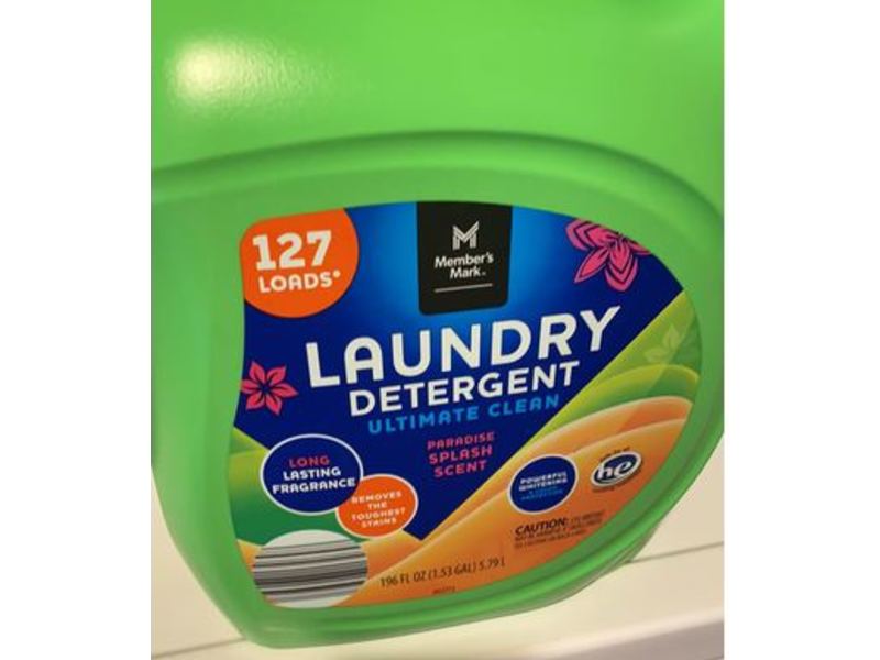 Member's Mark Ultimate Clean Laundry Detergent, Paradise Splash, 127 Loads, 196 fl oz/5.79 L
