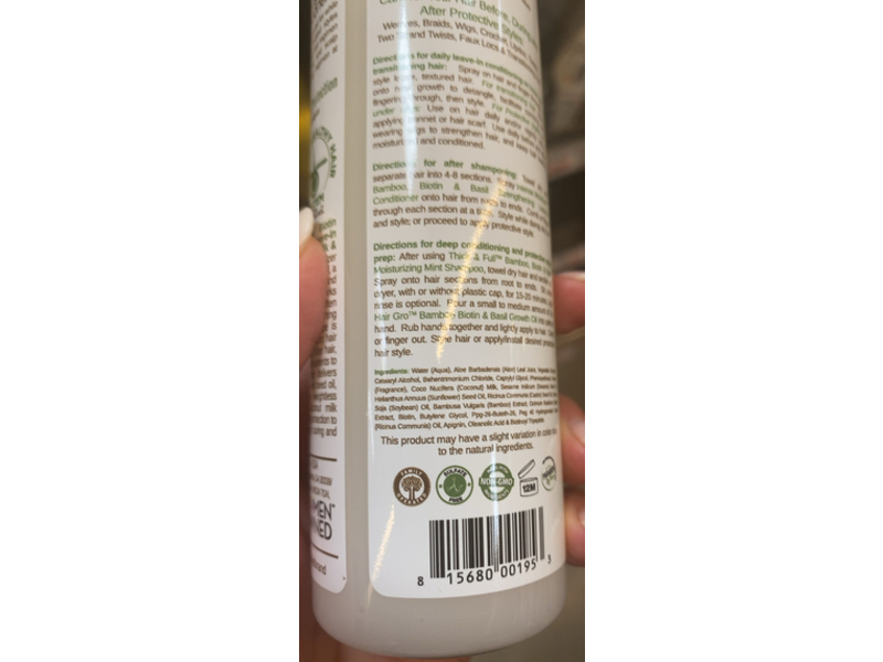 Taliah Waajid Intense Moisture & Strengthening Leave-In Conditioner, Bamboo, Biotin, Basil Aloe & Sunflower, 8 fl oz/237 mL