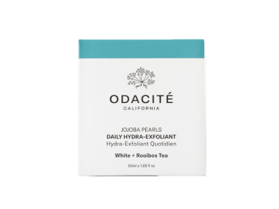 Odacite Jojoba Pearls Daily Hydra-Exfoliant, White + Rooibos Tea, 1.69 fl oz/50 mL