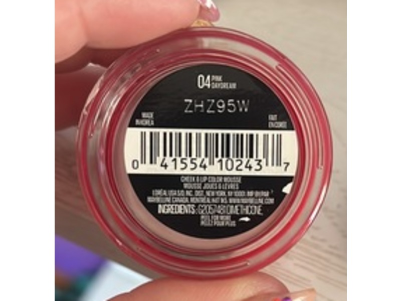 Maybelline New York Cloudtopia Lip & Cheek Mousse, Pink Daydream, 0.17 oz/5 g