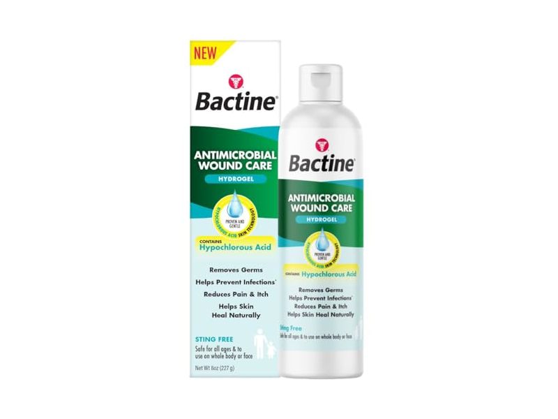 Bactine Antimicrobial Wound Care Hydrogel, Hypochlorous Acid, 8 oz/227 g
