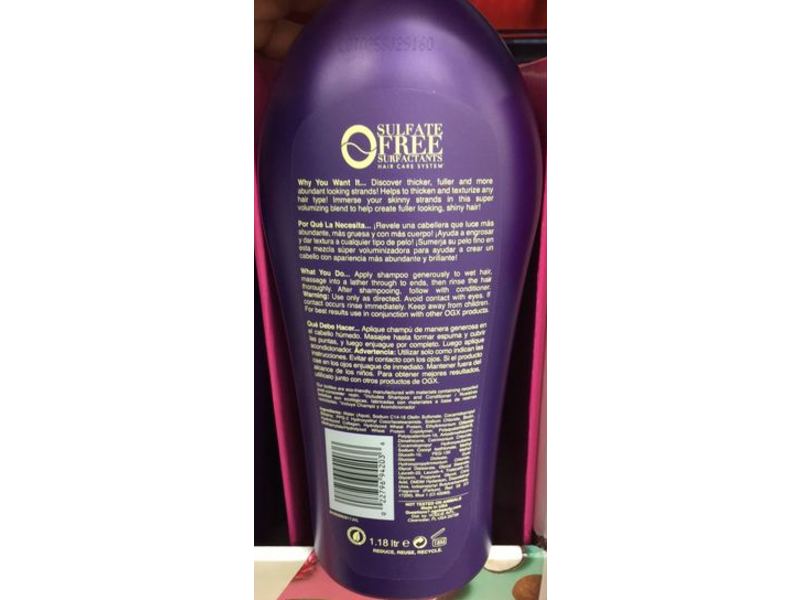 Ogx Thick And Full + Biotin And Collagen Shampoo, 40 fl oz / 1.18 Ltr