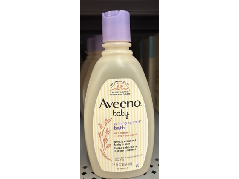 Aveeno Baby Calming Comfort Bath, Oat Extract & Lavender Scent, 12 fl oz/354 mL