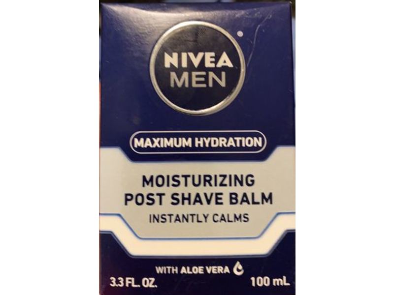 Nivea Men Moisturizing Post Shave Balm, Maximum Hydration, Aloe Vera, 3.3 fl oz/100 mL, Pack of 3