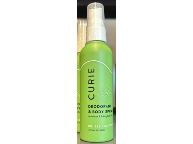 Curie Deodorant & Body Spray, Juniper Eucalyptus, 3 oz/85 g