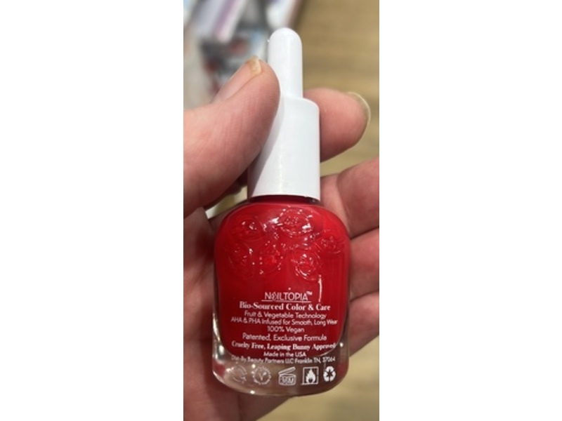 Nailtopia Bio-Sourced Nail Lacquer, Goodnight Kiss, 0.41 fl oz/12 mL