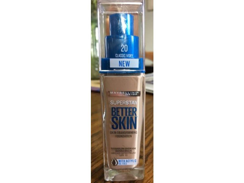 Maybelline Superstay Better Skin Foundation, 20 Classic Ivory SPF 15, 1 fl oz