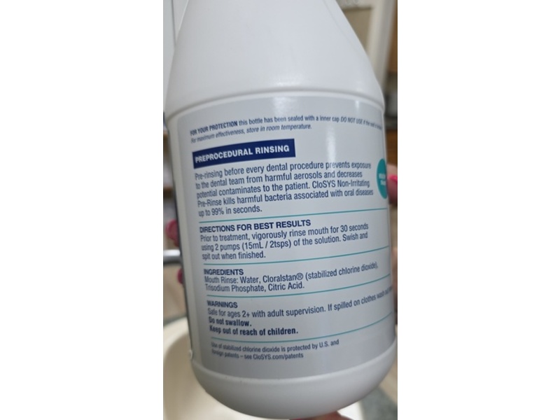 CloSYS Non-Irritating Pre-Rinse, 15 mL