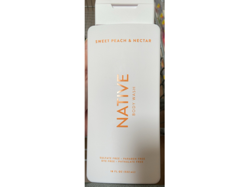 Native Body Wash, Sweet Peach & Nectar, 18 fl oz/532 mL