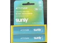 Attitude Sunly Lip Balm, Unscented SPF 15, 0.14 oz/4.25 oz, Pack Of 2 - thumbnail 2
