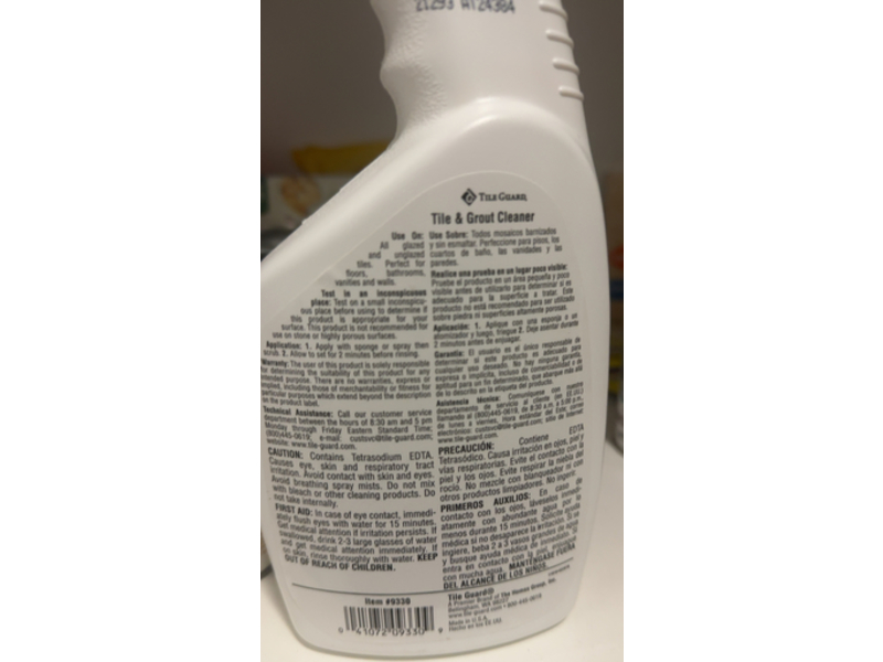 Tile Guard Extra Strength Tile and Grout Cleaner, 22 fl oz/651 mL