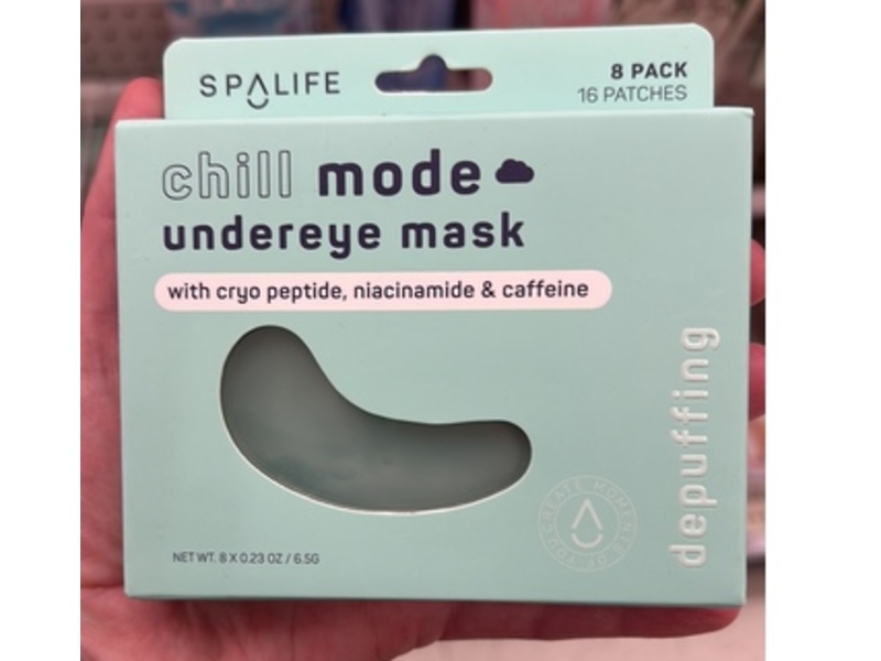 SpaLife Chill Mode Depuffing Undereye Mask, 0.23 oz/6.5 g, 16 Count