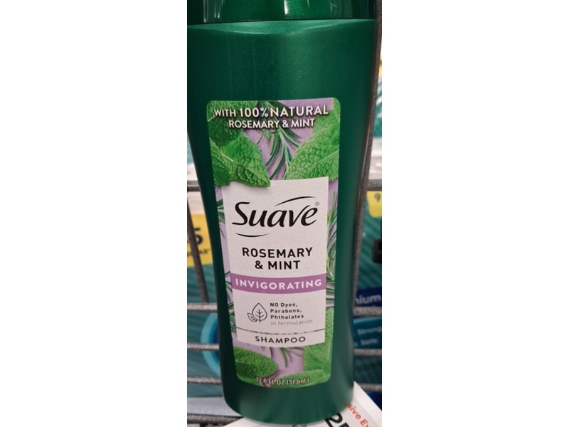 Suave Invigorating Shampoo, Rosemary & Mint, 12.6 fl oz/373 mL