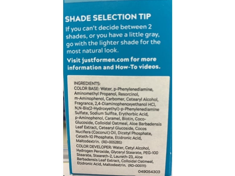 Just For Men Brush-In Color Gel Mustache & Beard, M-60 Jet Black, Pack Of 5