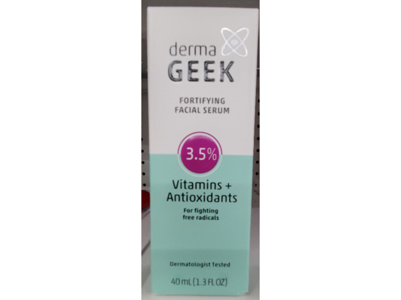 Derma Geek Fortifying Facial Serum, 3.5% Vitamins + Antioxidants, 1.3 fl oz/40 mL