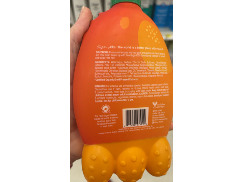 Raw Sugar Shampoo + Conditioner, Mango Butter + Oats, 12 fl oz/354 mL