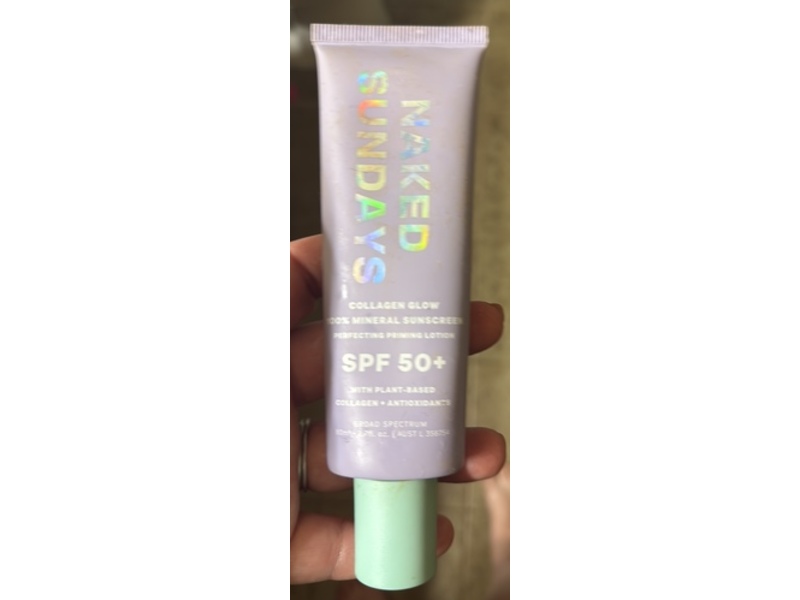 Naked Sundays Collagen Glow 100% Mineral Sunscreen, SPF 50+, 1.7 fl oz, Pack of 2