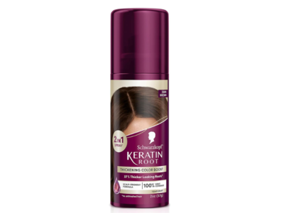 Schwarzkopf Keratin Root Temporary Hair Color Spray, Dark Brown, 2 oz/57 g
