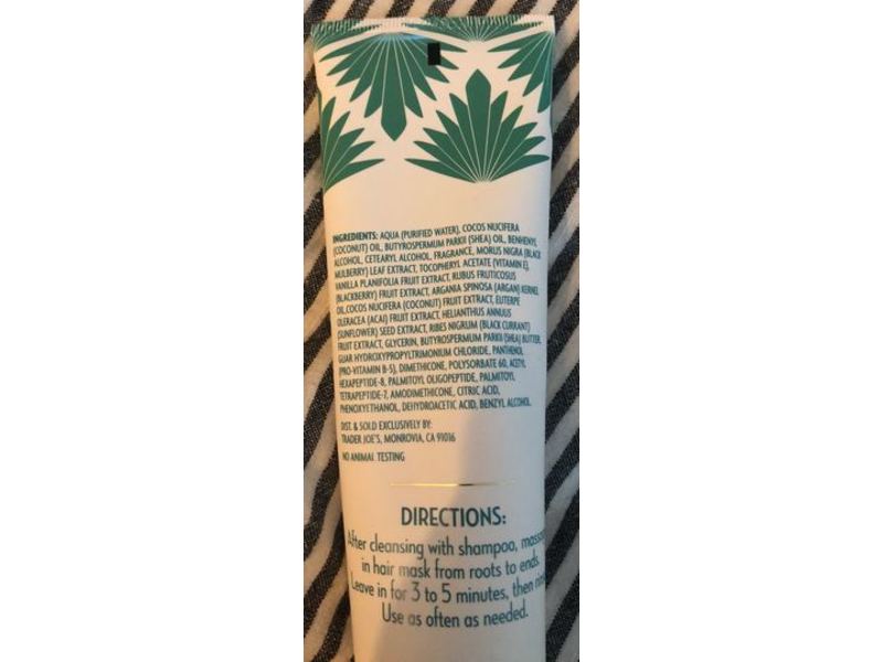 Trader Joe's Hair Mask, Shea Butter & Coconut Oil, 5.1 fl oz/150 mL