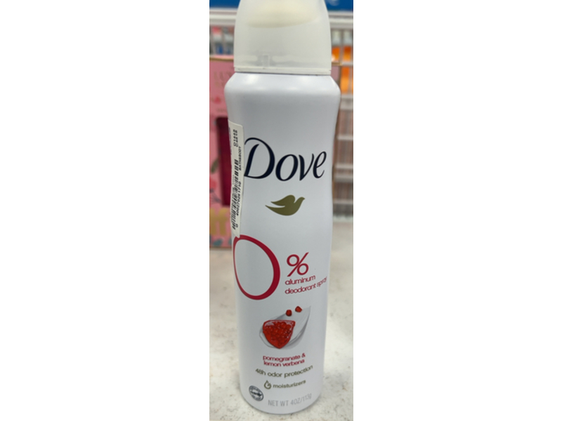 Dove Moisturizers Deodorant Spray, Pomegranate & Lemon Verbena, 4 oz/113 g