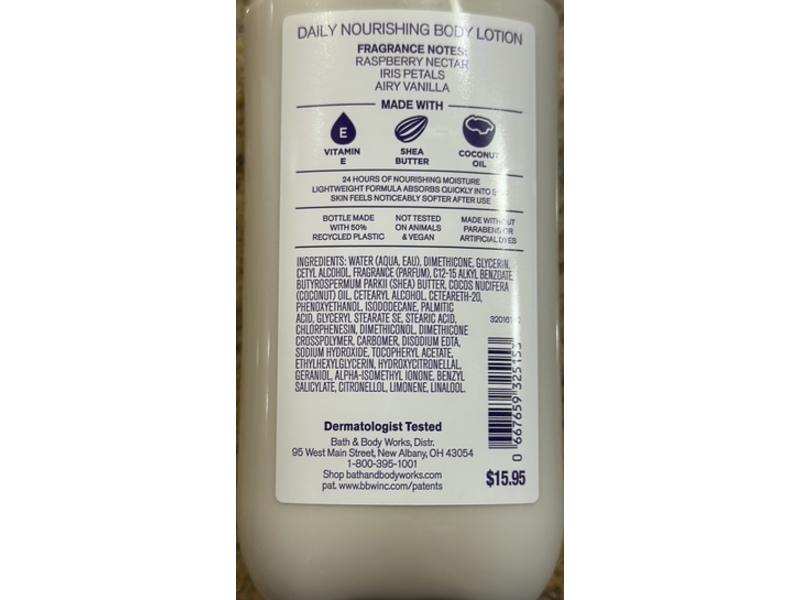 Bath & Body Works Daily Nourishing Body Lotion, Butterfly, 8 fl oz/ 236 mL