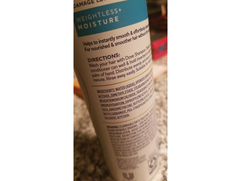 Dove Ultracare Conditioner Foam for Fine, Dry Hair Weightless Moisture, 7 oz