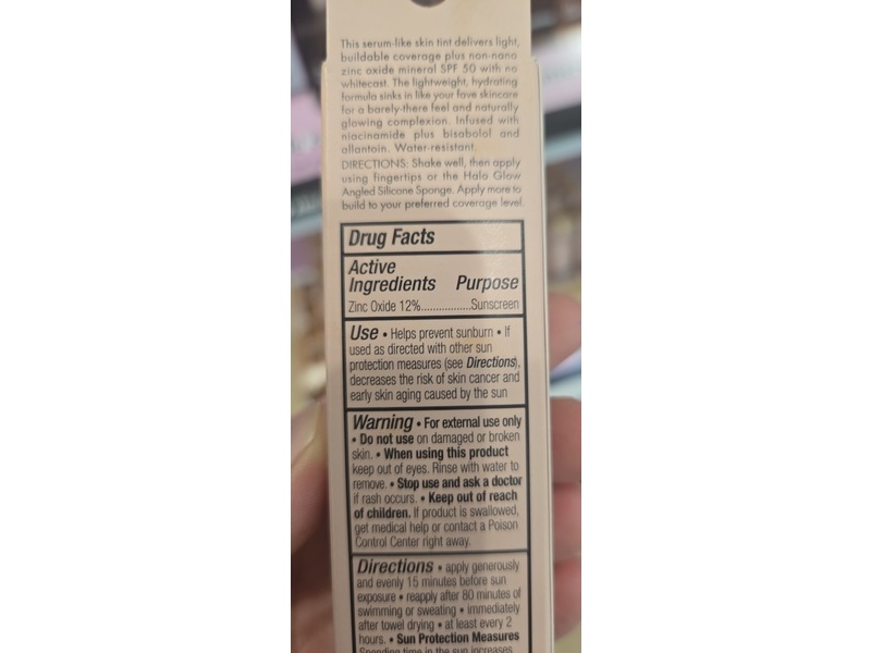 e.l.f. Halo Glow Skin Tint Sunscreen, SPF 50, 7 Medium Warm, 1 fl oz/30 mL