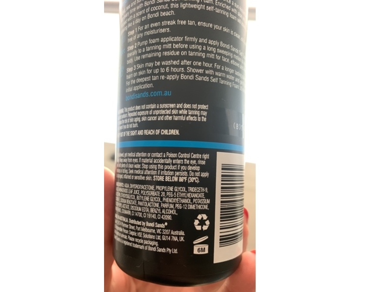 Bondi Sands Self Tanning Foam, Dark, 3.72 fl oz/110 mL