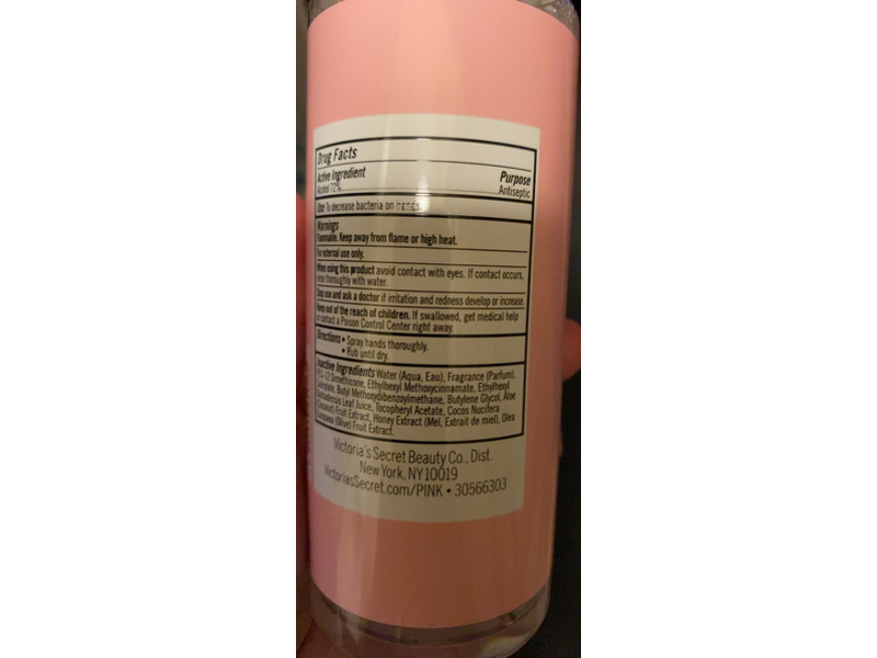 Pink Hand Sanitizer, Fresh Coconut, 8.4 fl oz/250 mL