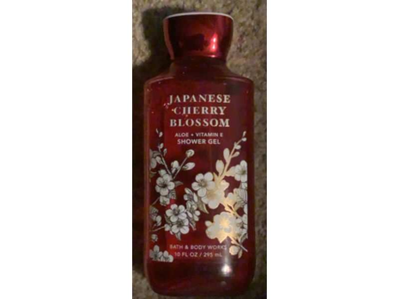Bath & Body Works Japanese Cherry Blossom Shower Gel, Aloe + Vitamin E, 10 fl oz/295 mL, Pack Of 2