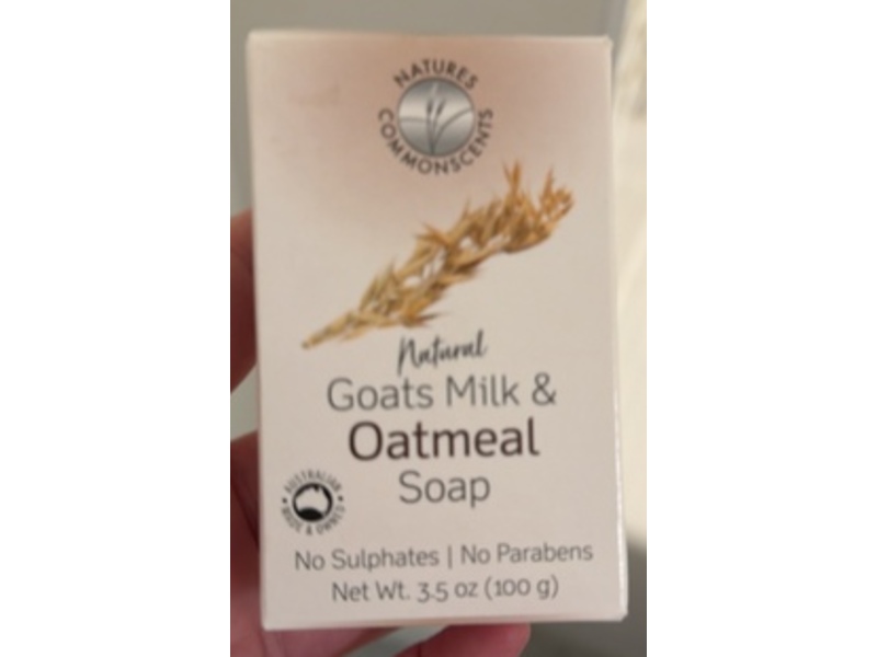 Natures Commonscents Natural Soap, Goats Milk & Oatmeal, 3.5 oz/100 g