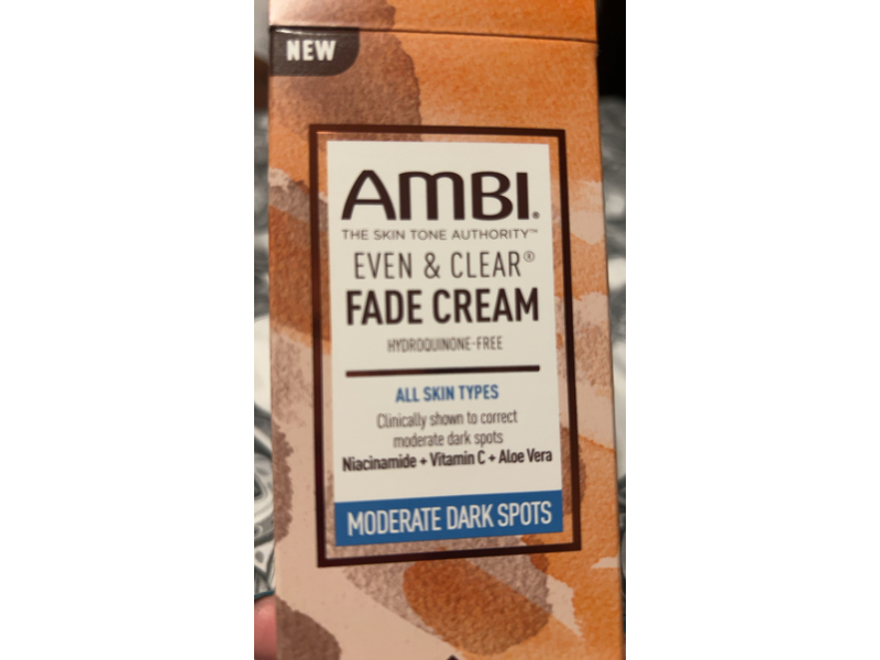 Ambi Even & Clear Fade Cream, Niacinamide, Aloe Vera, Vitamin C, 1 fl oz/30 mL